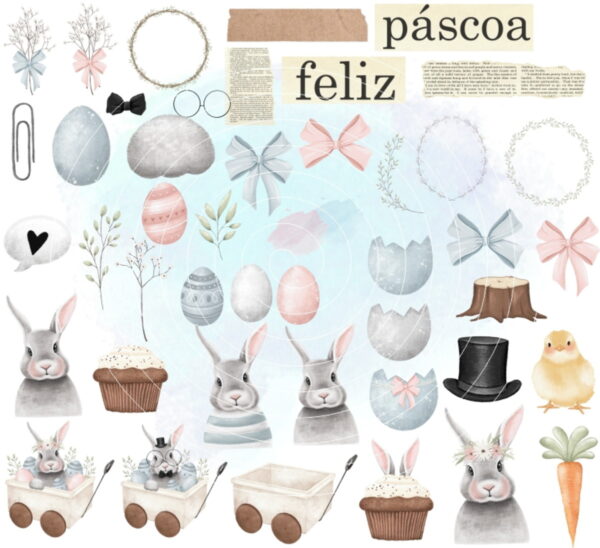 Kit Digital - Páscoa Aquarela (cod. 0238)