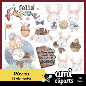 Kit Digital Páscoa Aquarela