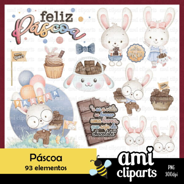 Kit Digital Páscoa Aquarela