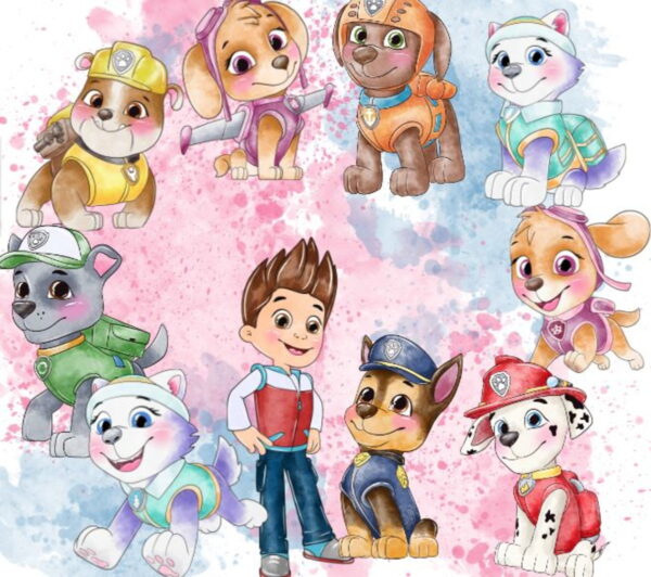 Kit Digital Patrulha Canina Aquarela 1404