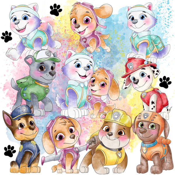 Kit Digital Patrulha Canina Aquarela 2