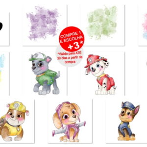 Kit Digital Patrulha Canina Aquarela
