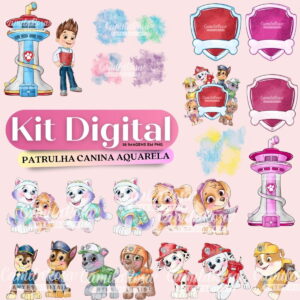 Kit Digital Patrulha Canina Aquarela