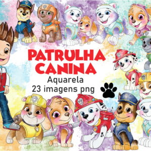 Kit Digital Patrulha Canina Aquarela