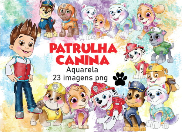 Kit Digital Patrulha Canina Aquarela