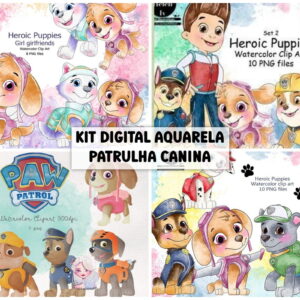 Kit Digital Patrulha Canina (aquarela)