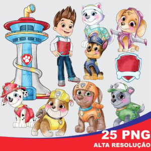 Kit Digital Patrulha Canina Aquarela