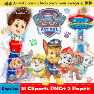 Kit Digital Patrulha Canina Aquarela