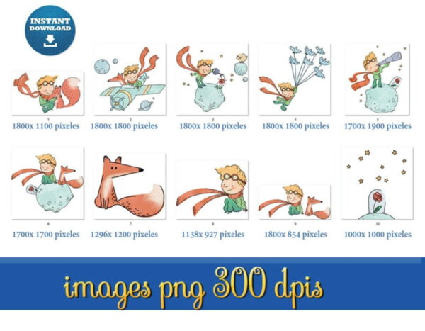 Kit Digital Pequeno Príncipe 10 PNG -C.44 - Imagem 2