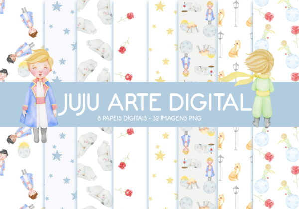 Kit Digital - Pequeno Principe Aquarela (2 em 1)