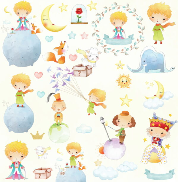 Kit Digital Pequeno Principe Aquarela
