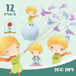 KIT DIGITAL - PEQUENO PRINCIPE AQUARELA