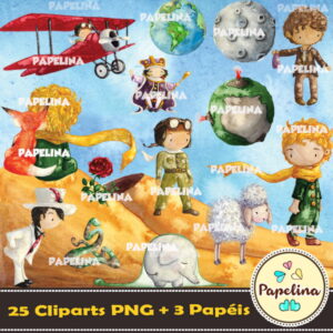 Kit Digital Pequeno Príncipe Aquarela