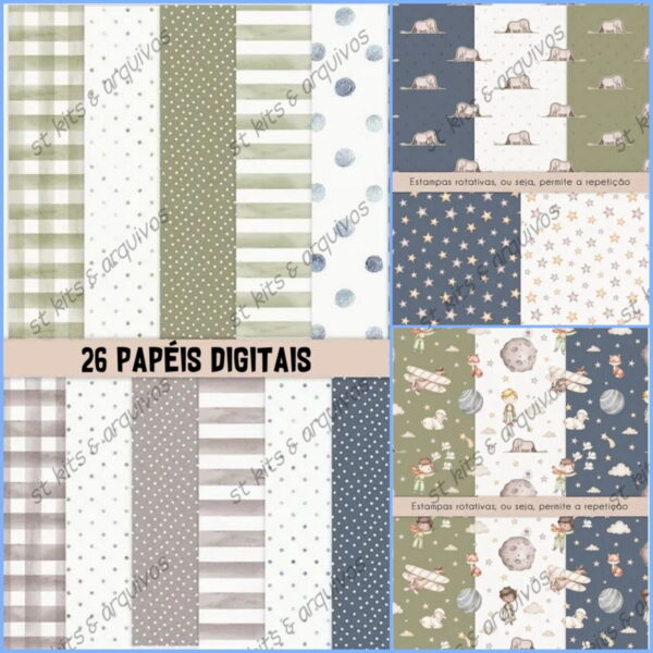 Kit Digital Pequeno Príncipe em Aquarela - Image 4