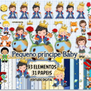 Kit Digital Pequeno Príncipe Png- Scrapbook