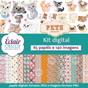 Kit Digital PET / CACHORRINHO E GATINHO