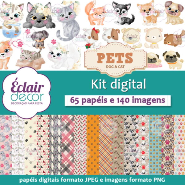 Kit Digital PET / CACHORRINHO E GATINHO
