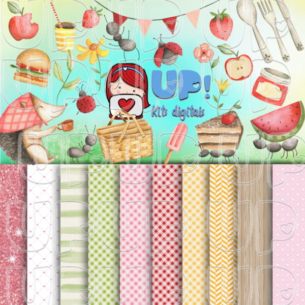 KIT DIGITAL PICNIC AQUARELADO 1