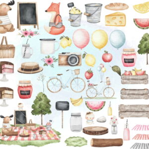 Kit Digital - Piquenique Aquarela (cod. 0246)