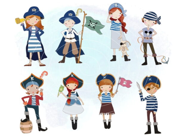 Kit Digital - Piratas Aquarela (cod. 0019) - Image 3