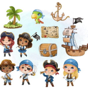 Kit Digital - Piratas Aquarela (cod. 0019)