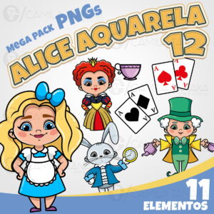 Kit Digital Png Alice Aquarela 12 (pague 1 Leve 3)