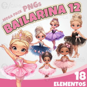 Kit Digital Png Bailarina Aquarela 12 (pague 1 Leve 3)