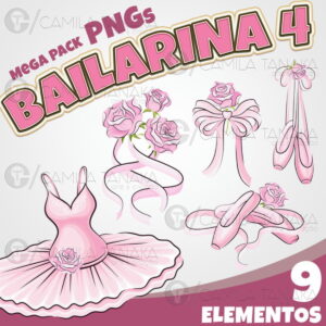 Kit Digital Png Bailarina Aquarela 4 (pague 1 Leve 3)