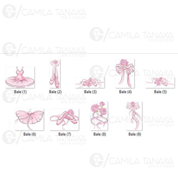 Kit Digital Png Bailarina Aquarela 4 (pague 1 Leve 3) - Imagem 2