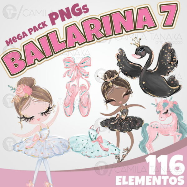 Kit Digital Png Bailarina Aquarela 7 (pague 1 Leve 3)