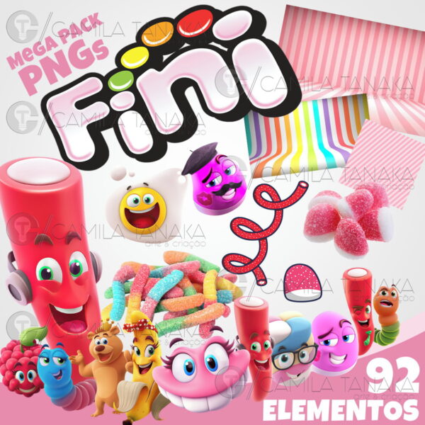 Kit Digital Png Bala Fini (pague 1 Leve 3)