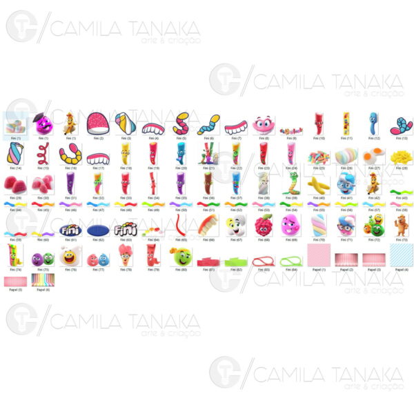 Kit Digital Png Bala Fini (pague 1 Leve 3) - Imagem 2