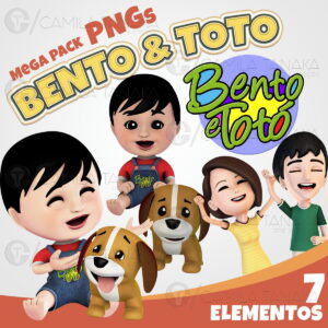 Kit Digital Png Bento e Toto (pague 1 Leve 3)