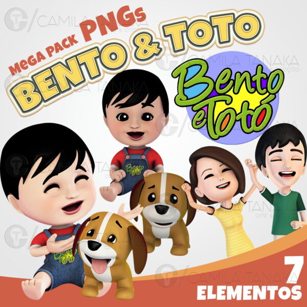 Kit Digital Png Bento e Toto (pague 1 Leve 3)