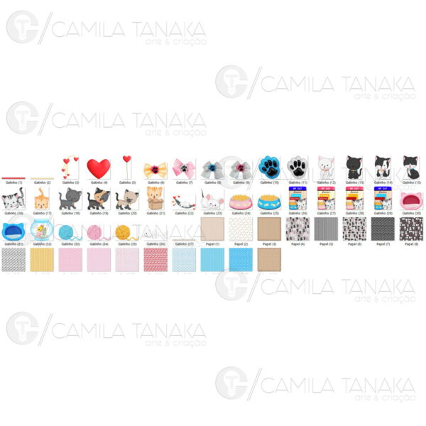 Kit Digital Png Cachorro Gatinho Aquarela 8 (pague 1 Leve 3) - Imagem 2