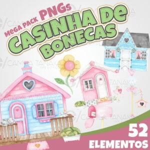 Kit Digital Png Casinha de Bonecas (pague 1 Leve 3)