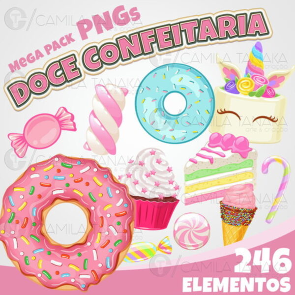 Kit Digital Png Doce Confeitaria (pague 1 Leve 3)