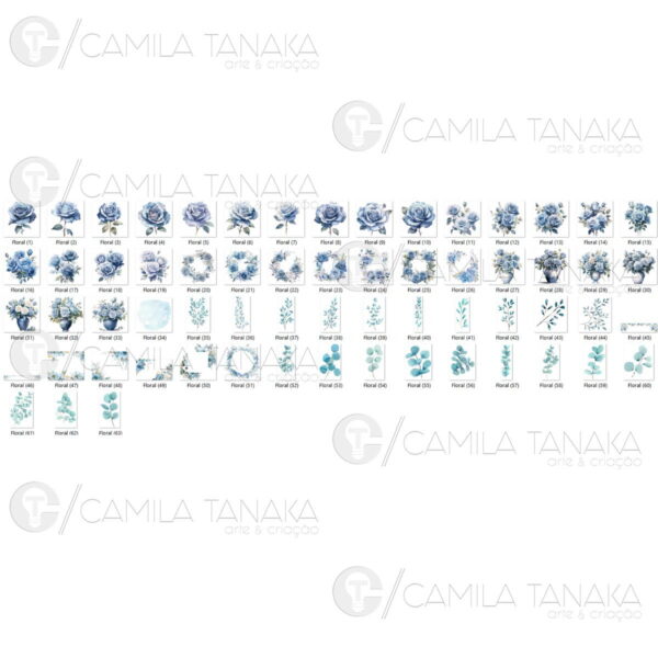 Kit Digital Png Floral Aquarela 32 (pague 1 Leve 3) - Image 2