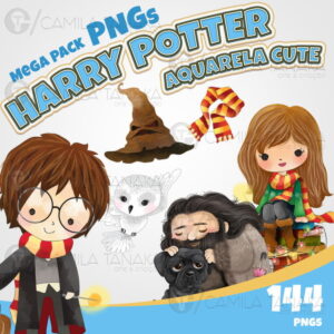 Kit Digital Png Harry Potter Aquarela Cute (pague 1 Leve 3)