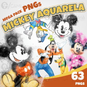 Kit Digital Png Mickey Aquarela(pague 1 Leve 3)