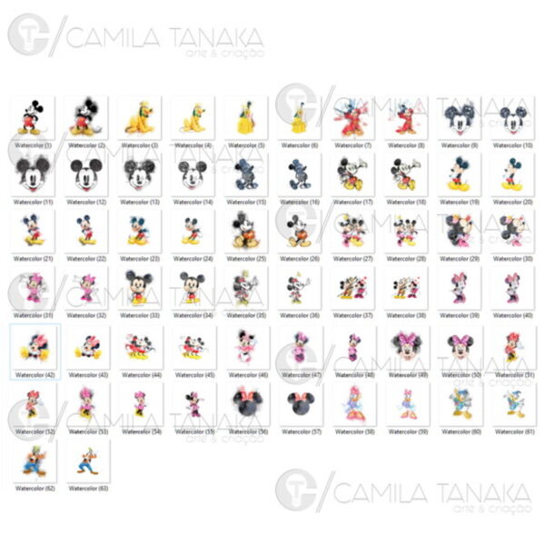 Kit Digital Png Mickey Aquarela(pague 1 Leve 3) - Image 2