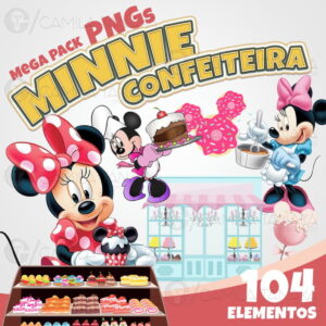 Kit Digital Png Minnie Confeiteira (pague 1 Leve 3)