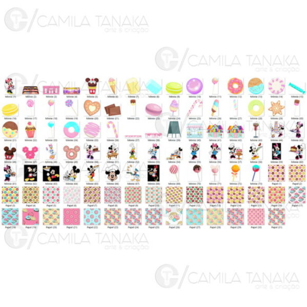 Kit Digital Png Minnie Confeiteira (pague 1 Leve 3) - Imagem 2