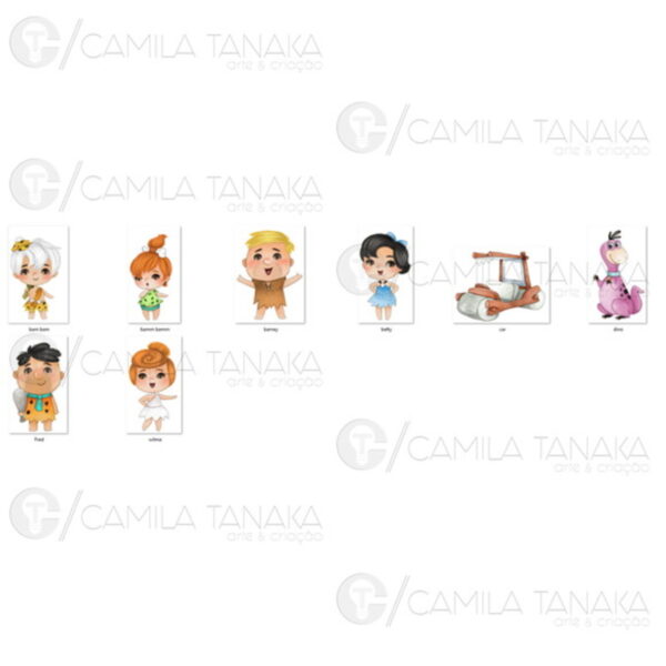 Kit Digital Png os Flintstones Aquarela (pague 1 Leve 3) - Imagem 2