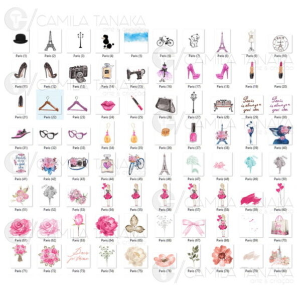 Kit Digital Png Paris Aquarela (pague 1 Leve 3) - Image 4