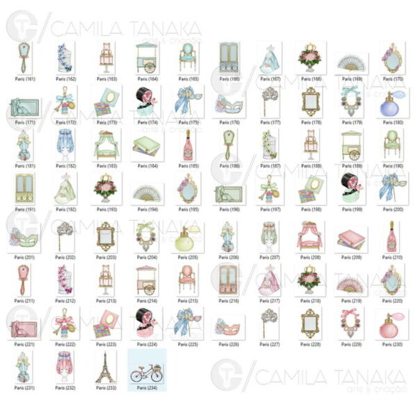 Kit Digital Png Paris Aquarela (pague 1 Leve 3) - Image 2