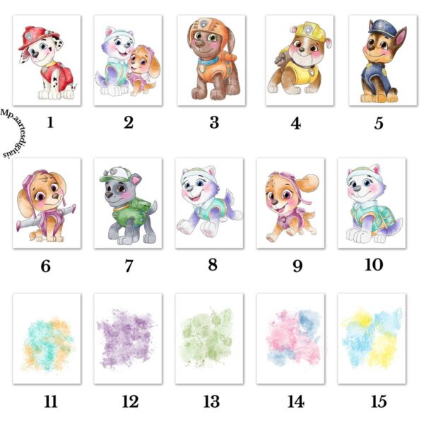 Kit Digital Patrulha Canina Aquarela Png 010 Compre 1 Leve 2 - Image 3