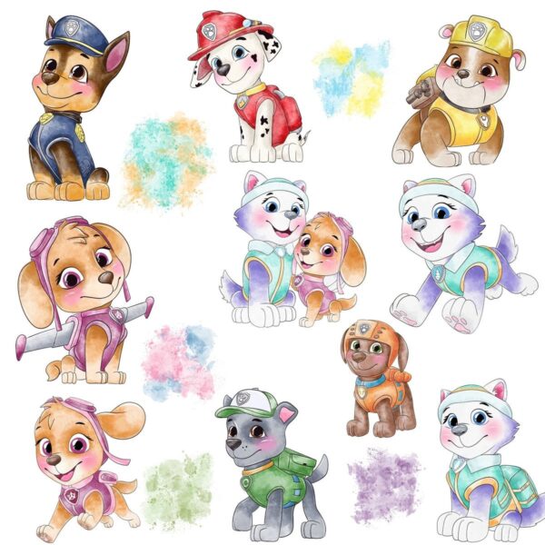 Kit Digital Patrulha Canina Aquarela Png 010 Compre 1 Leve 2 - Image 2