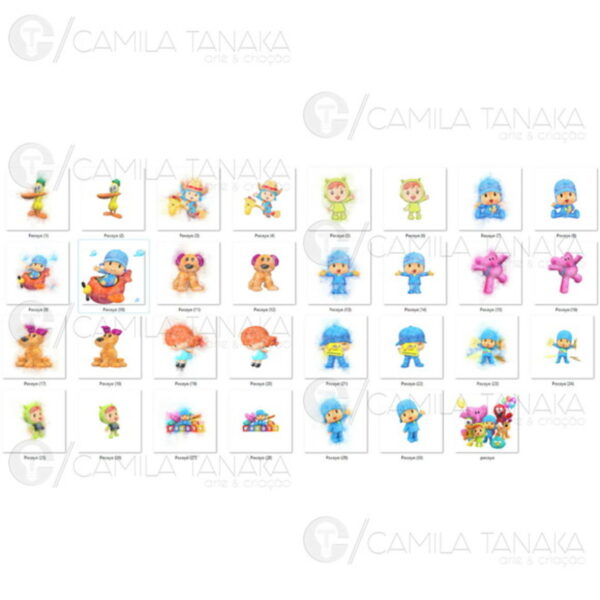 Kit Digital Png Pocoyo Aquarela (pague 1 Leve 3) - Imagem 2