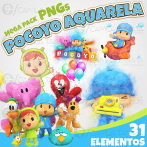 Kit Digital Png Pocoyo Aquarela (pague 1 Leve 3)